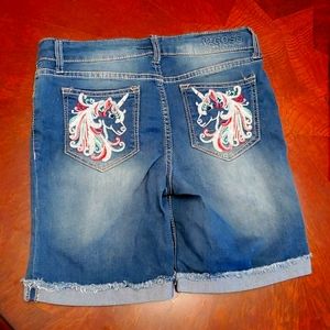VIGOSS NWOT girls unicorn embellished Bermuda Shorts size 16